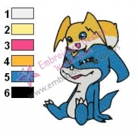 Digimon Veemon Embroidery Design 07